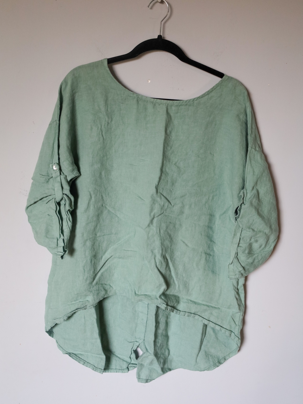 Teal Linen Women's Top
